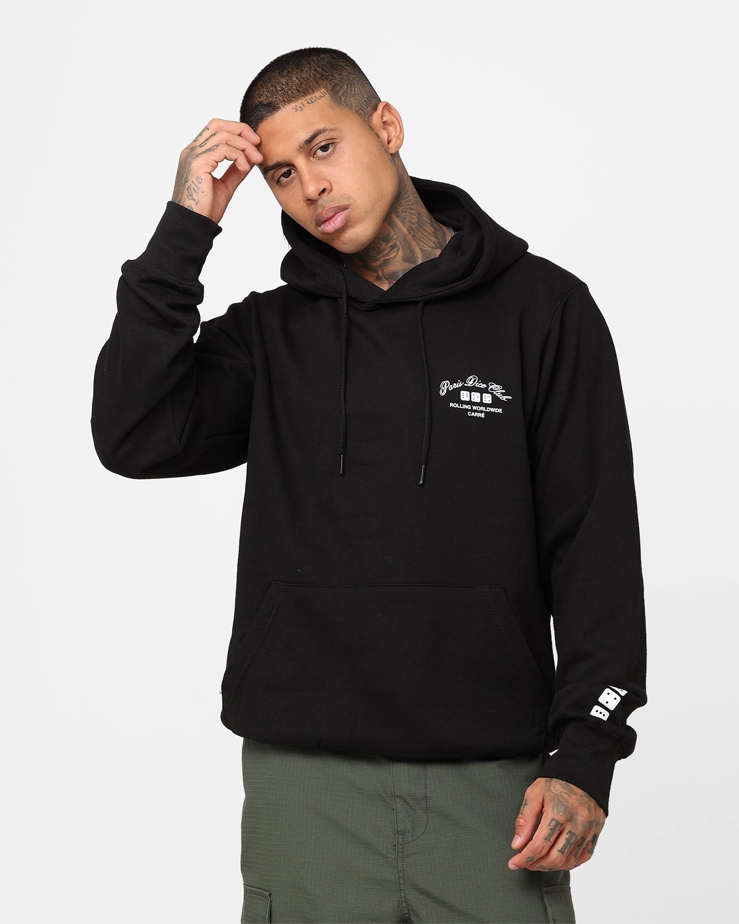 Bohemian Carre Rolling Worldwide Hoodie Black