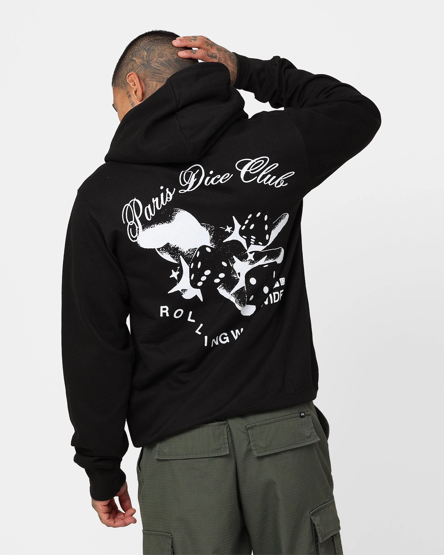 mid-length Carre Rolling Worldwide Hoodie Black
