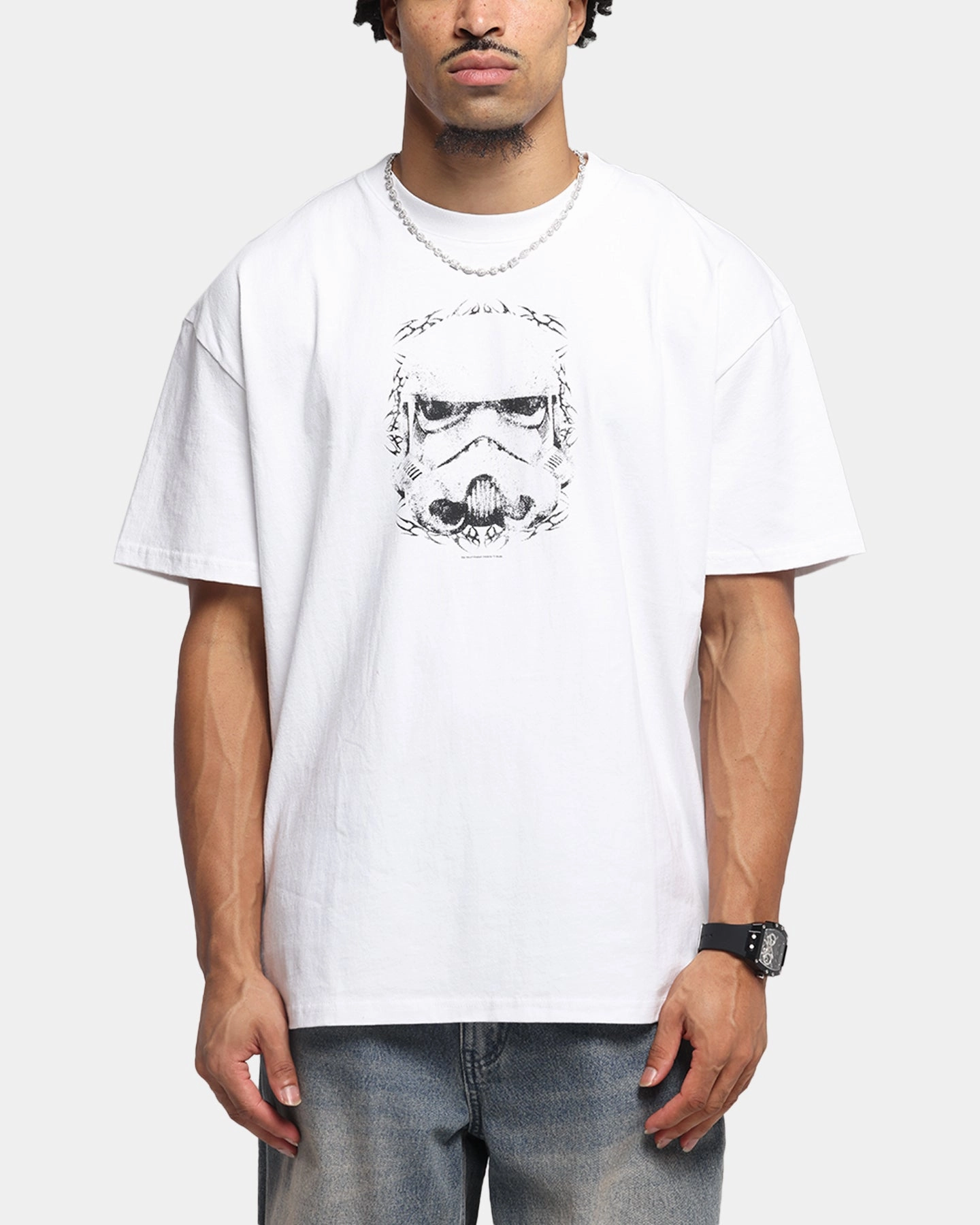 73 Studio Star Wars Join The Empire Vintage T-Shirt White Colorfast Dye