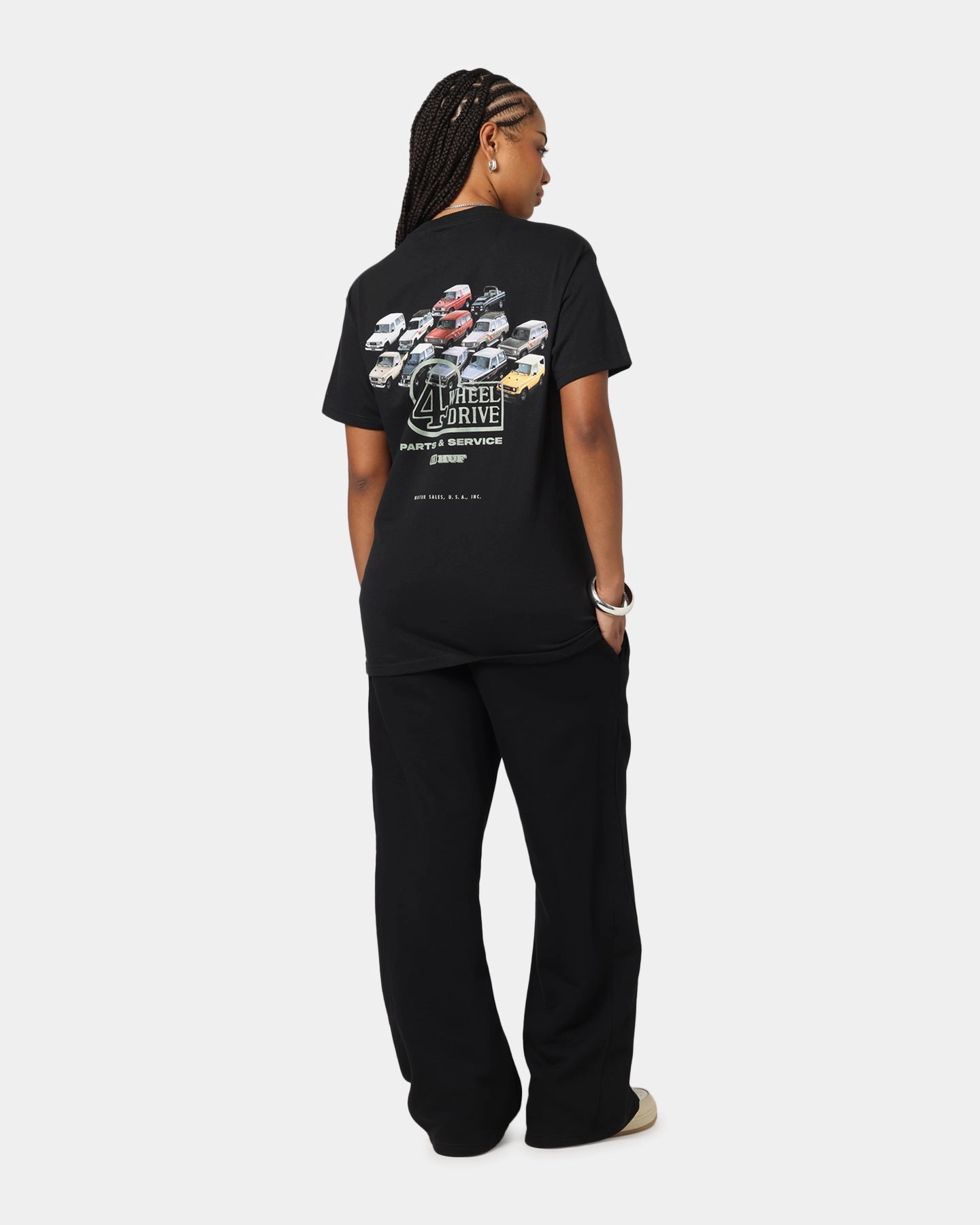 Huf X Toyota Timeline T-Shirt Black/White Breathable mesh Gym clothing