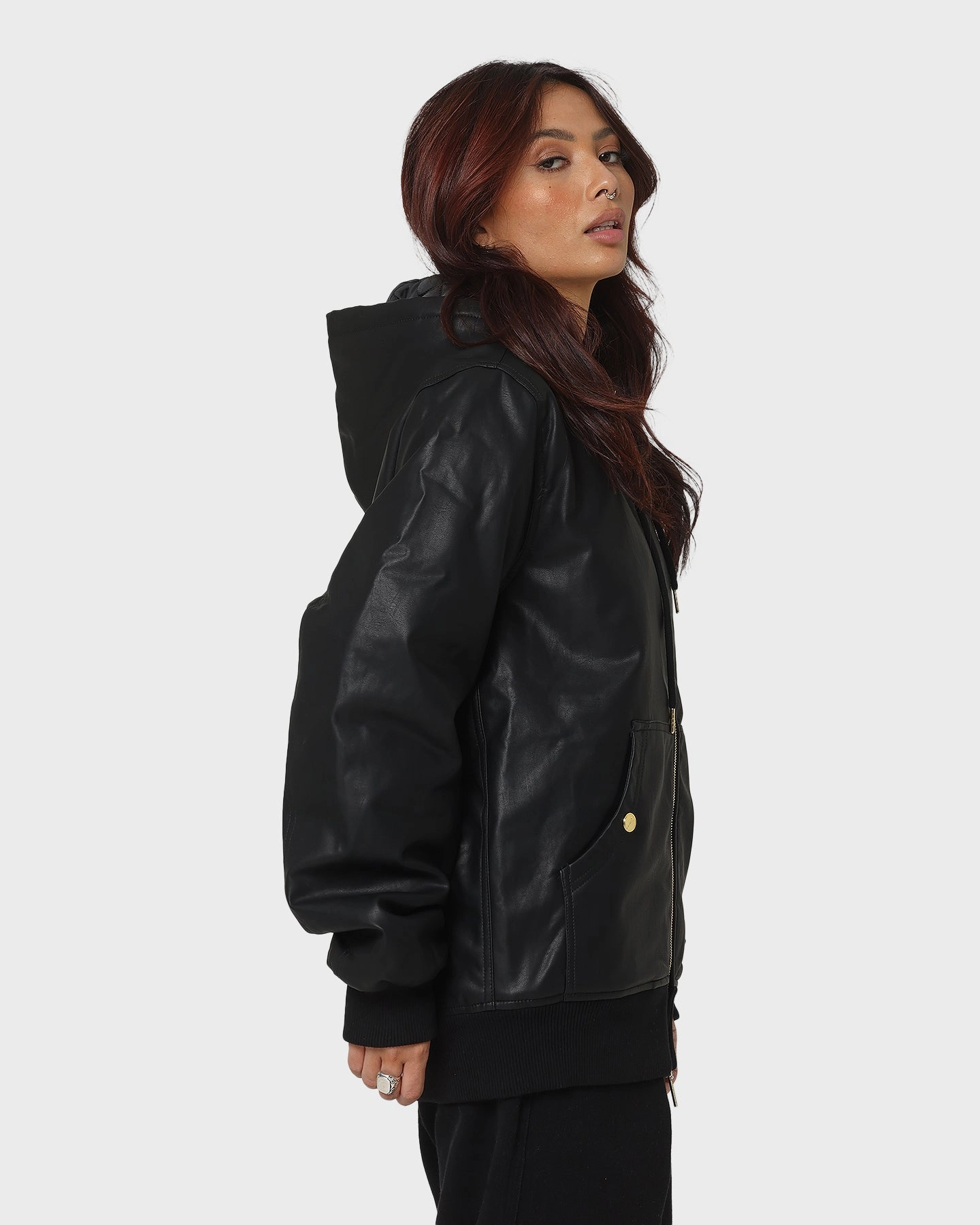 Fleece Carr?? Revolutionnaires PU Jacket Black