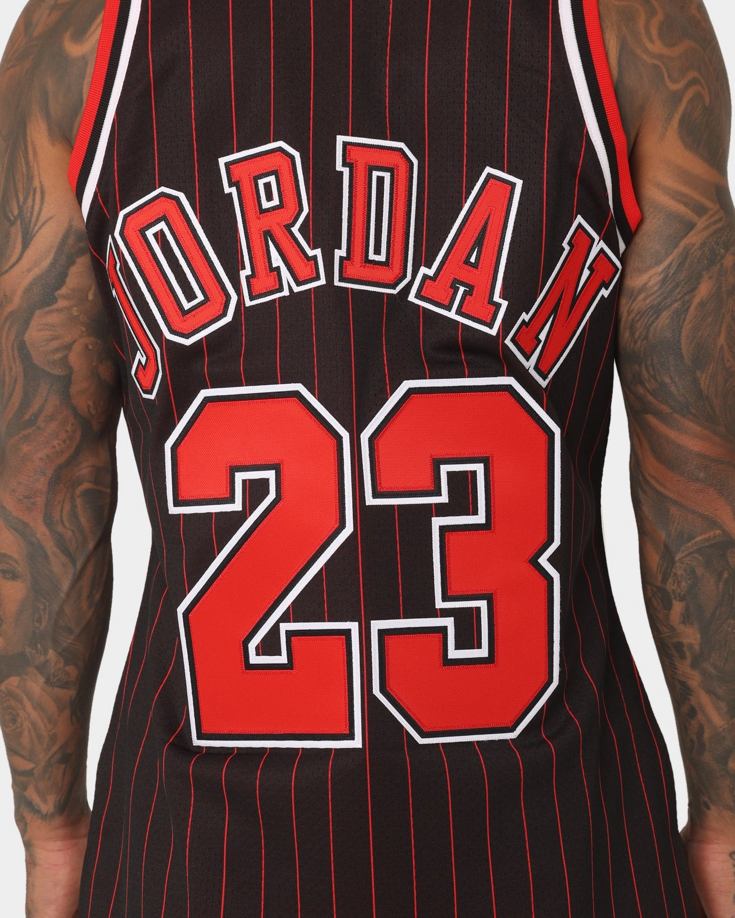 Mitchell & Ness Chicago Bulls Michael Jordan '95-'96 #23 Authentic Jersey Black Hidden Pocket Design Ventilation Mesh Design