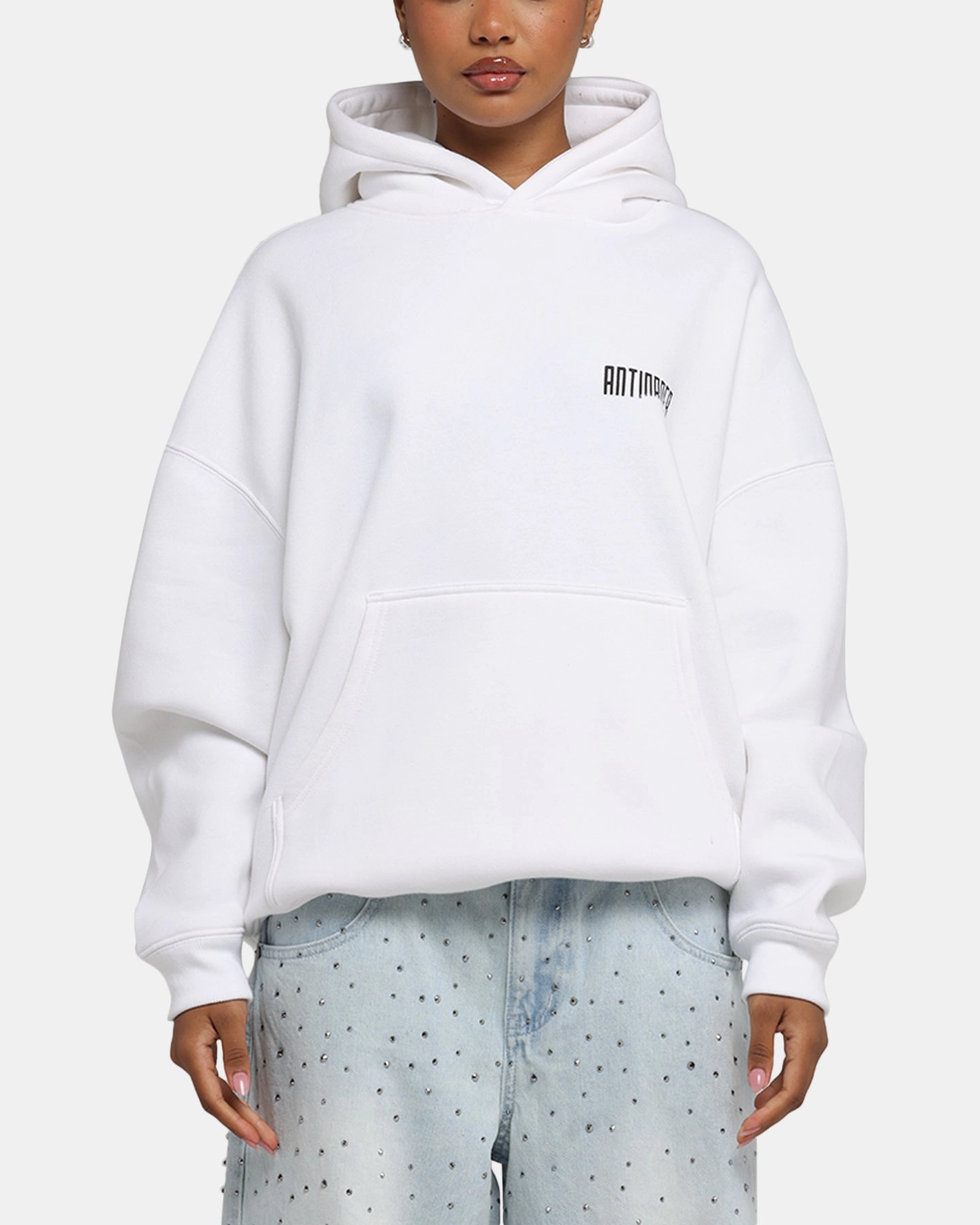 The Anti Order Ryuken Boxy Hoodie White Coastal - defense - capable