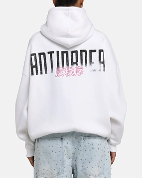 The Anti Order Ryuken Boxy Hoodie White low - altitude use