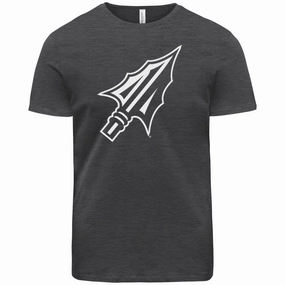 Bold Comfort Ragz Adult/Unisex Arrowhead Logo Short Sleeve T-shirt - Coal