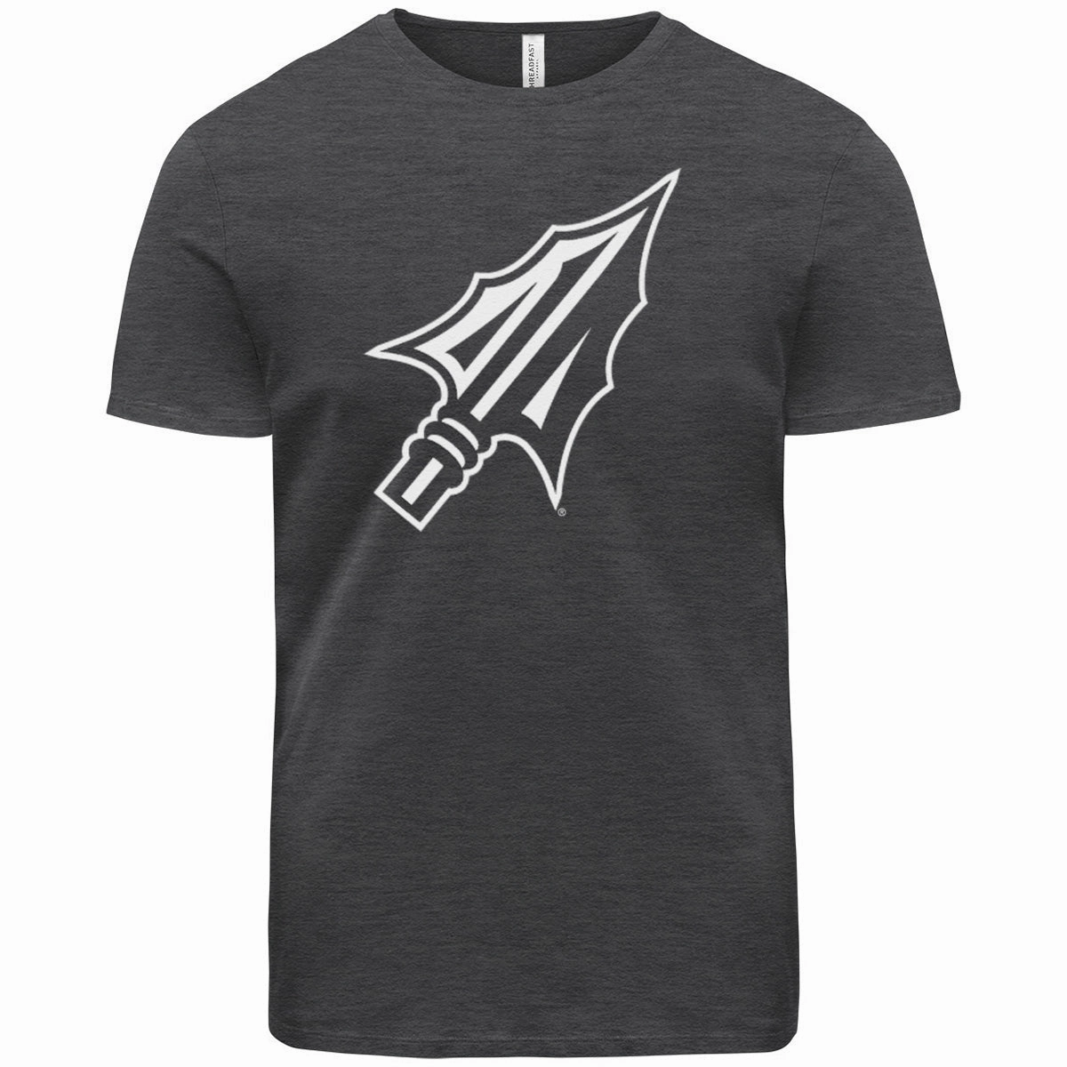 Heather Texture Finish Ragz Adult/Unisex Arrowhead Logo Short Sleeve T-shirt - Coal