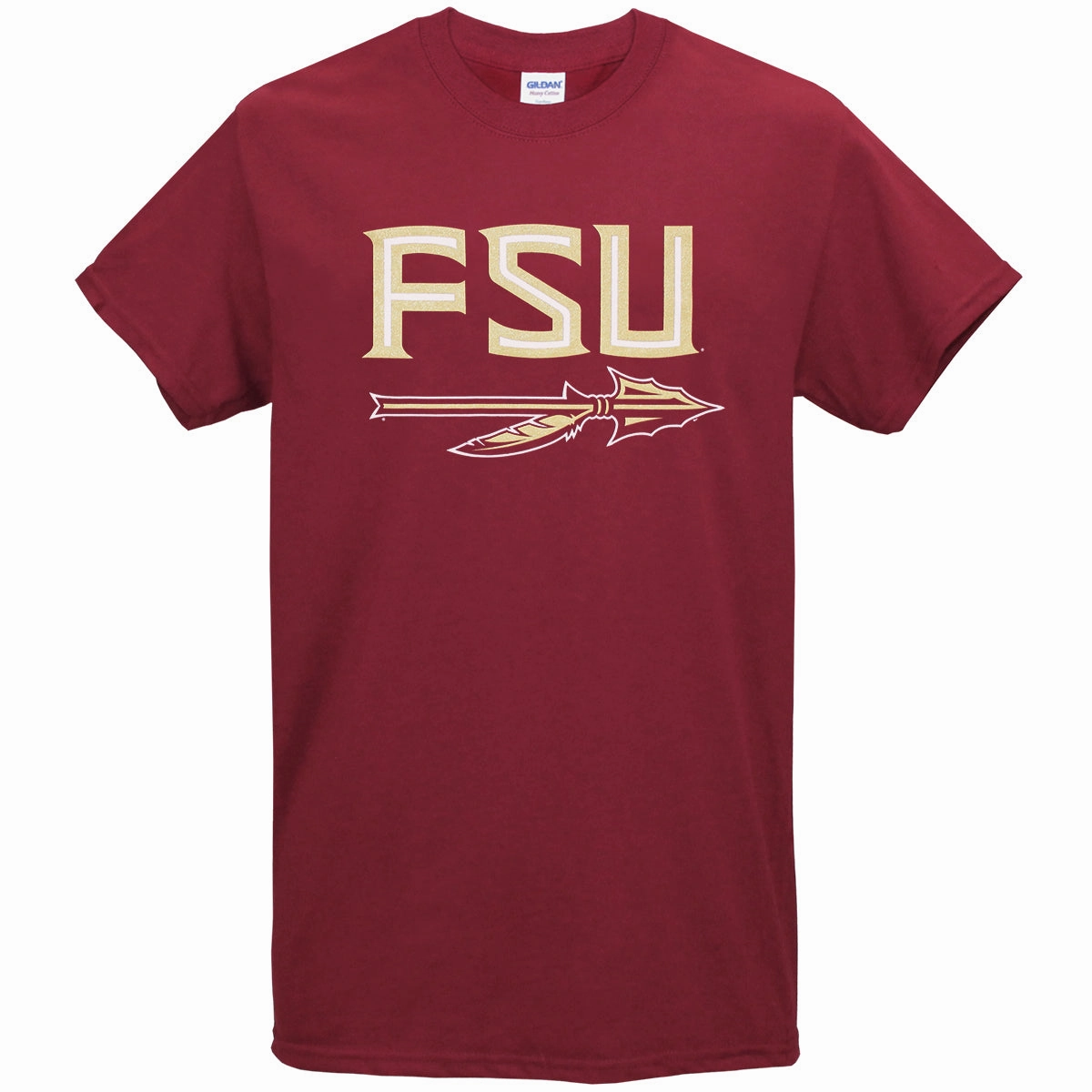 Ragz Adult/Unisex FSU Spear Value Priced Short Sleeve T-shirt - Garnet Light Comfort Style