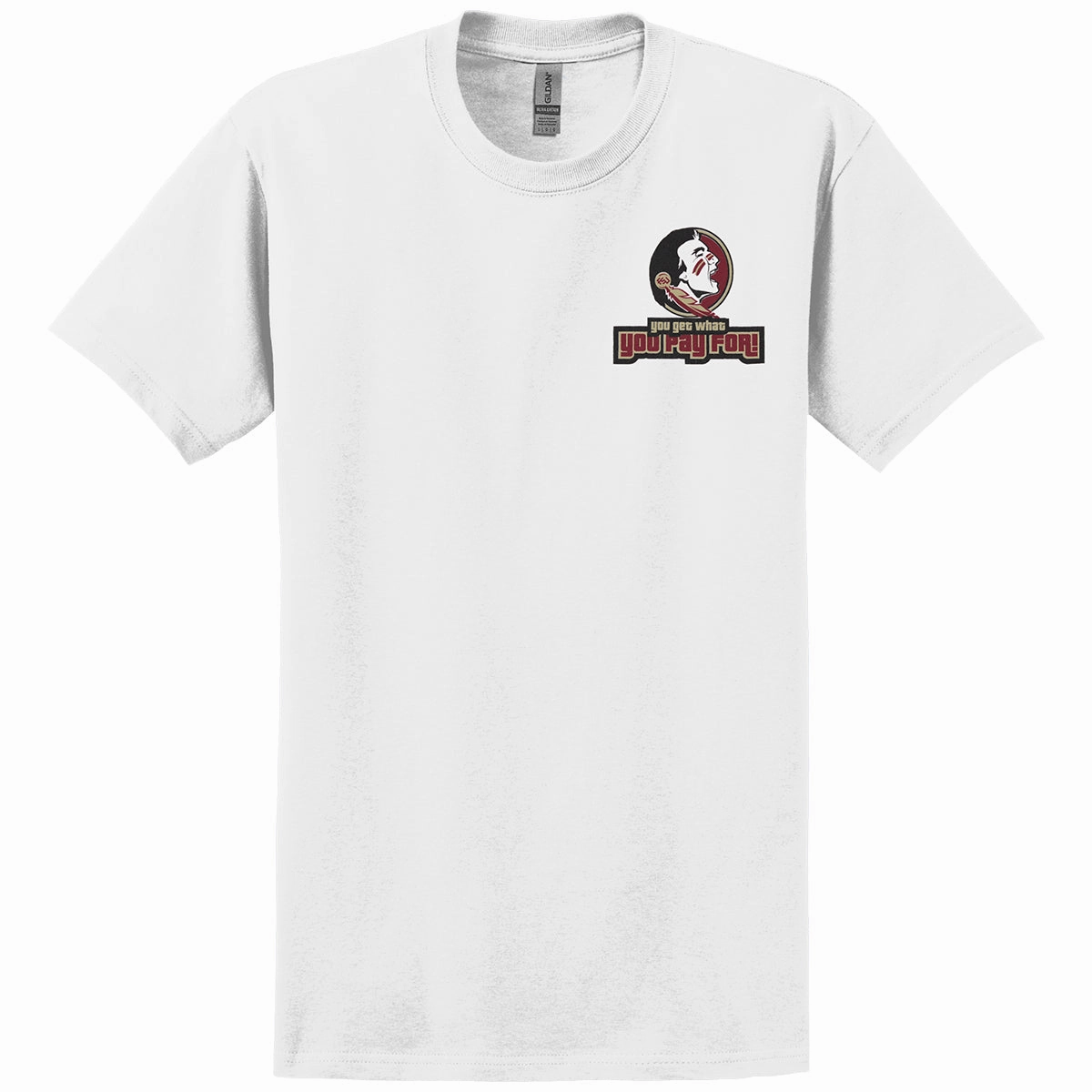 Ragz Men's Florida State You Get What You Pay For Design Short Sleeve T-shirt - White All-Day Wear