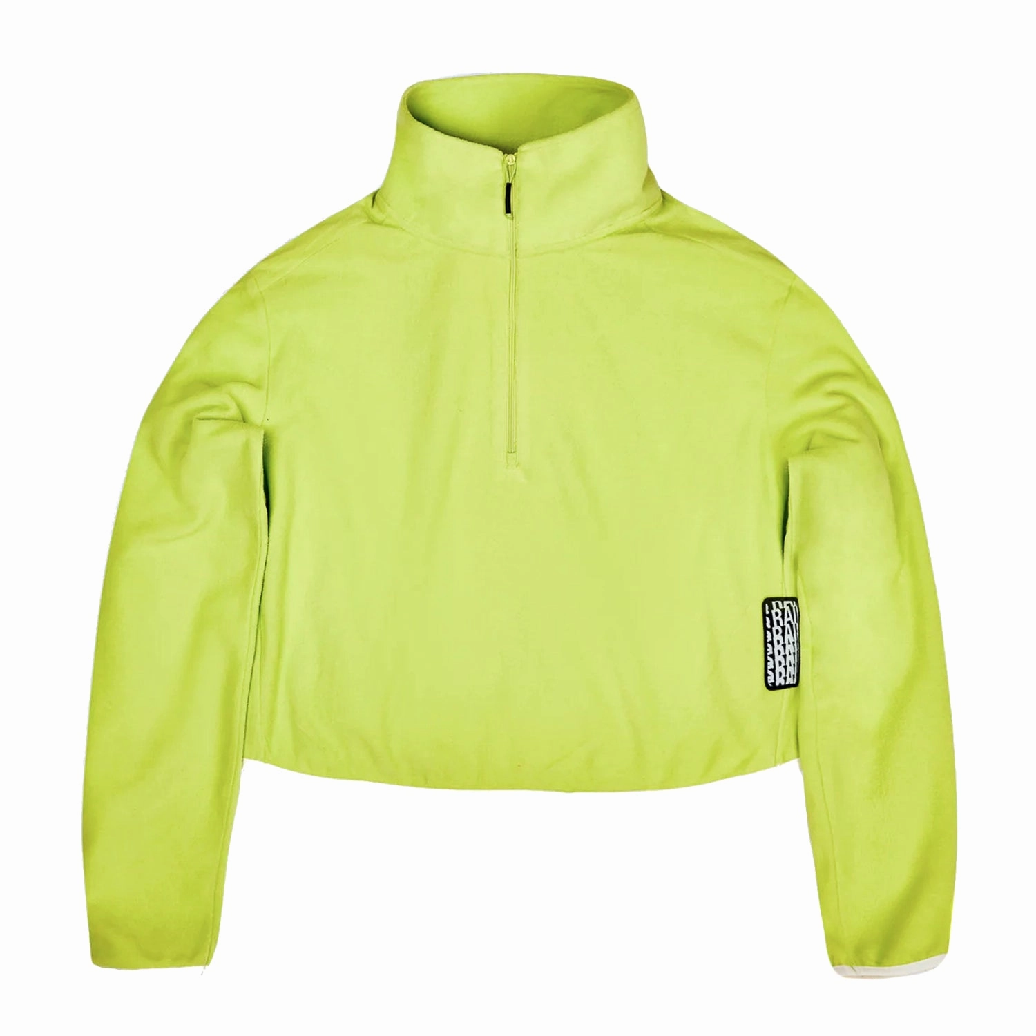 RAINS Fleece W Half Zip 'Digital Lime' Outdoor Adventure Wear Bonded Collars