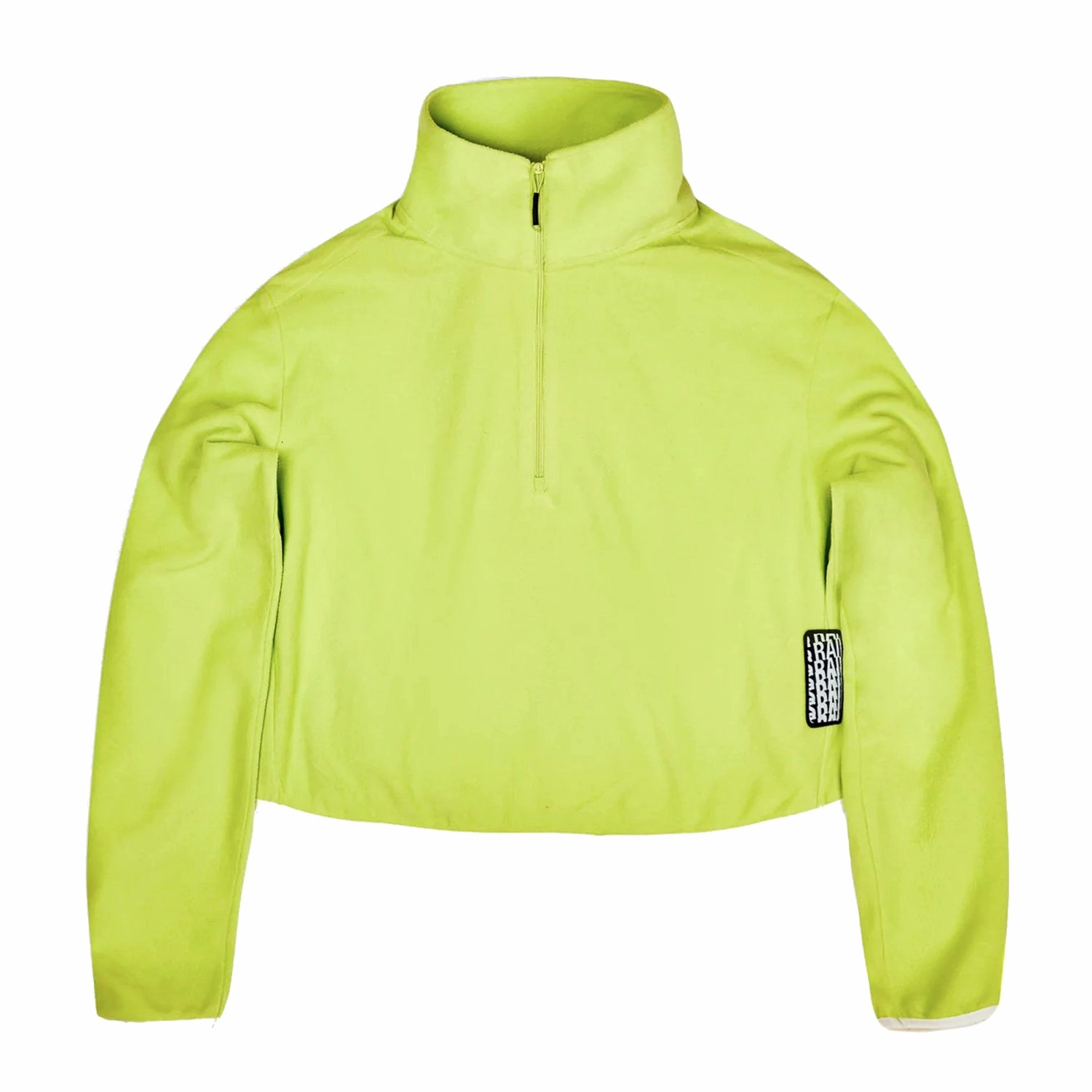 Non Chafing Neckline Collapsible Packable Style RAINS Fleece W Half Zip 'Digital Lime'