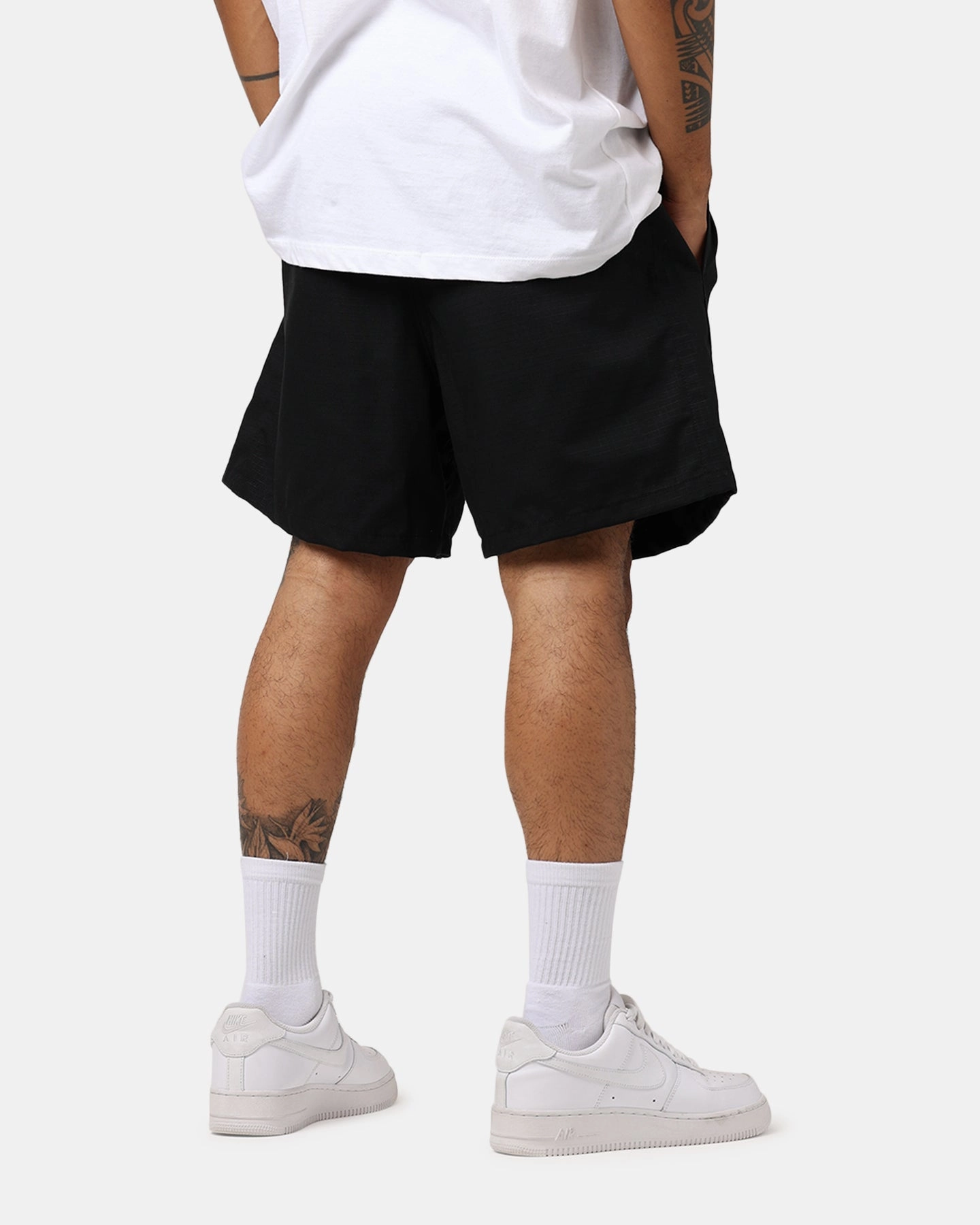creative industry Raised By Wolves Barbarian Ripstop Camp Shorts Black