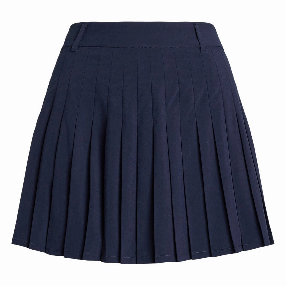 Relaxed Feel Ralph Lauren 4-Way Stretch Micro Pleated A-Line Performance 15" Golf Skort Refined Navy - SP25 Women