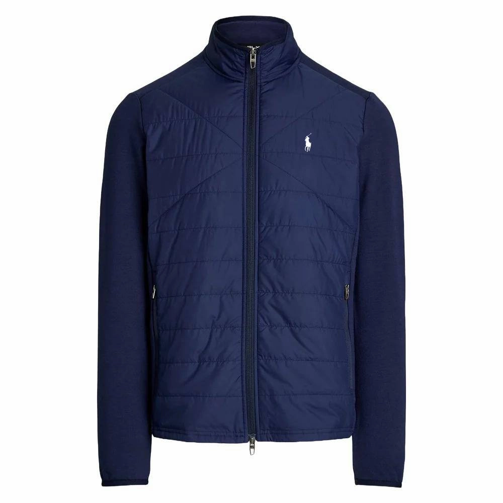 Foldable Collar Ralph Lauren Performance Wool Full-Zip Hybrid Mockneck Golf Jacket Refined Navy - SP25 Men