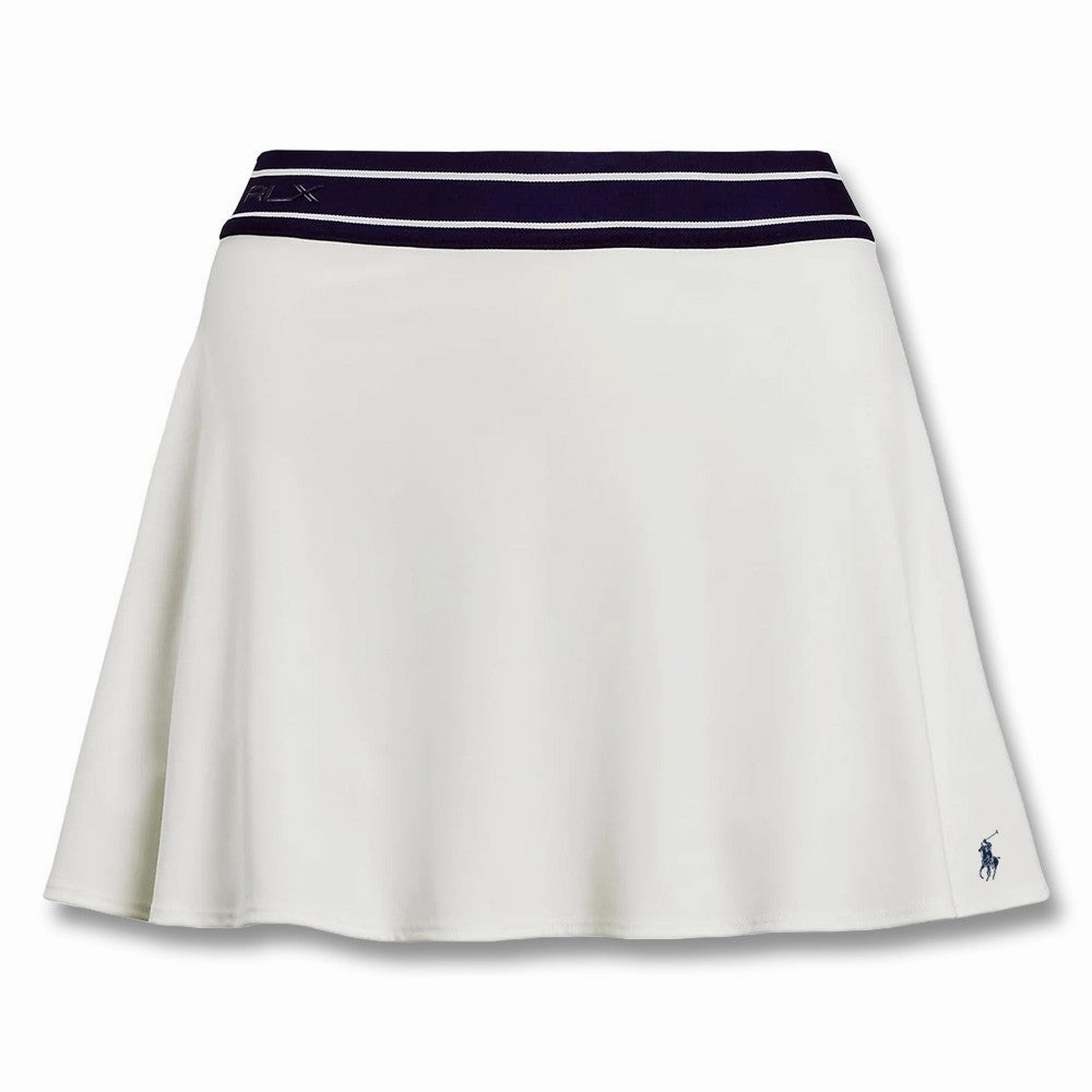 Minimalist Style Wrap style Ralph Lauren Polyester Interlock Flare 15" Golf Skort Ceramic White Multi - SP25 Women