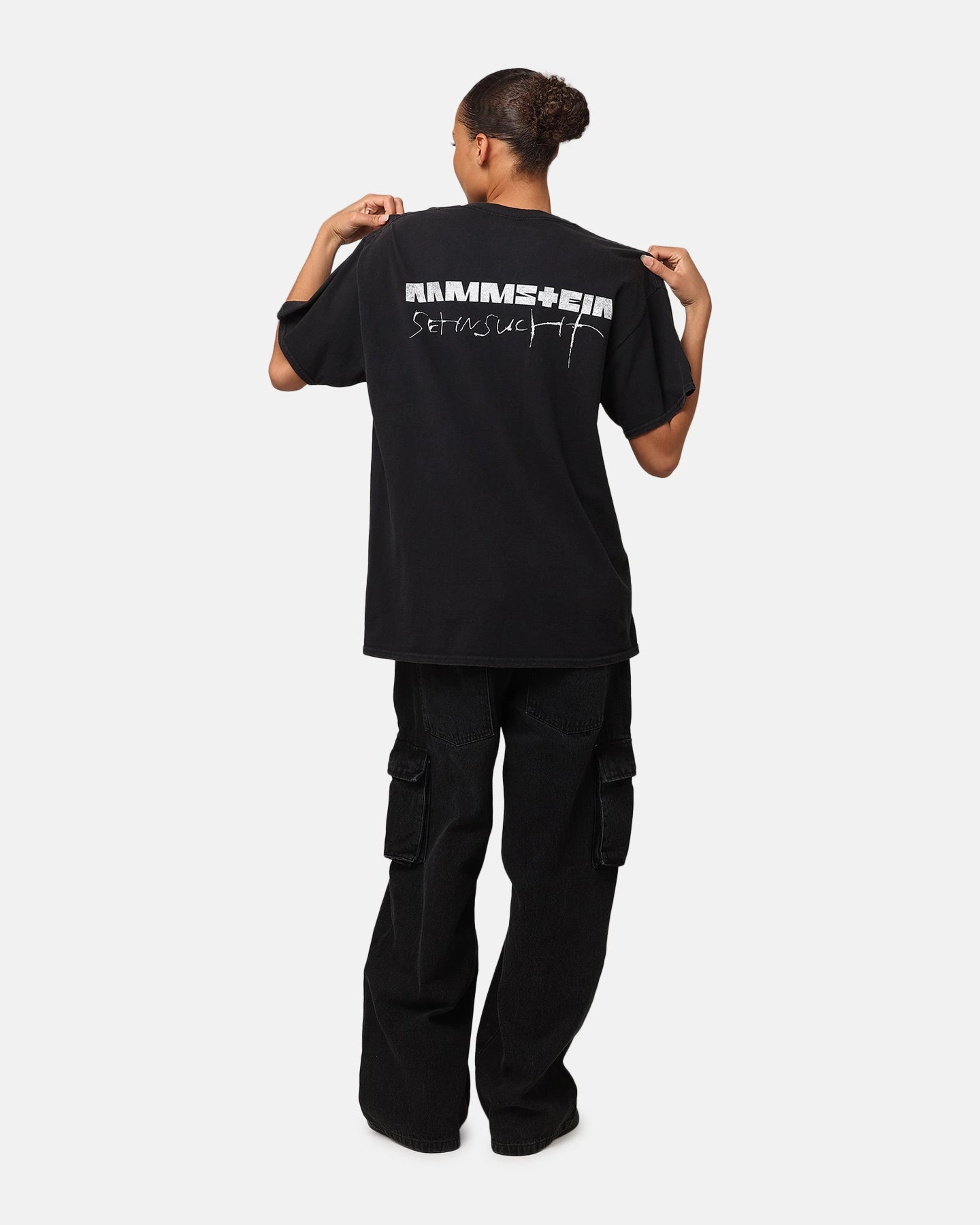 Bright and Bold Rammstein Cracked Glass Vintage T-Shirt Black Vintage
