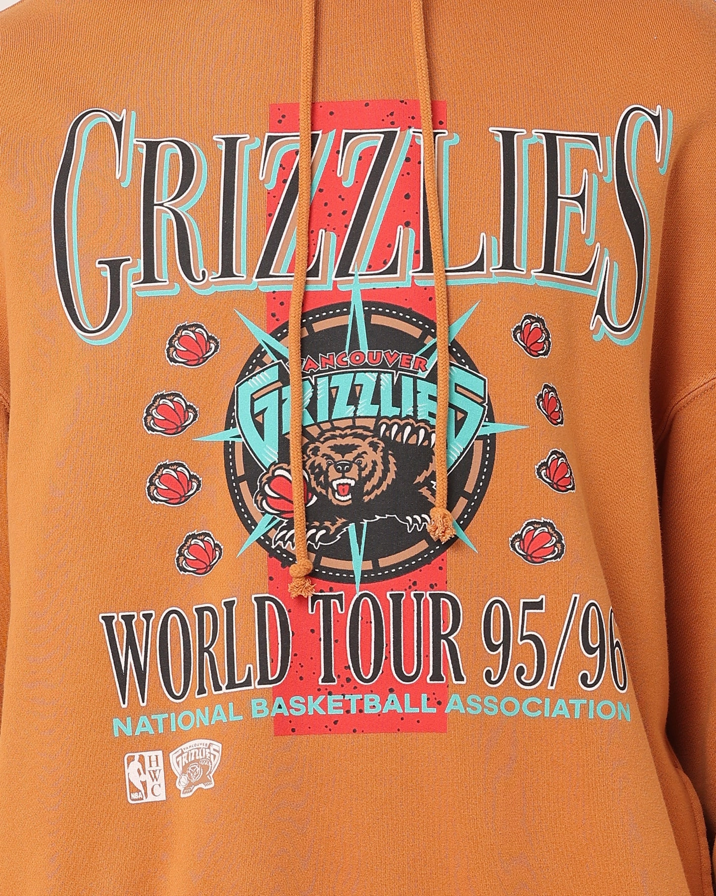 Mitchell & Ness Vancouver Grizzlies Tour Hoodie Bronze Vegan