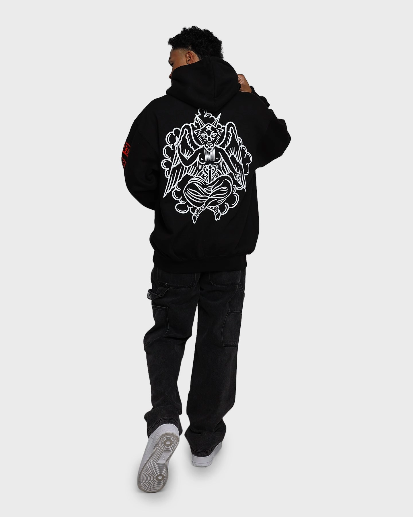 Rats Get Fat Baphomet Hoodie Black Glamour