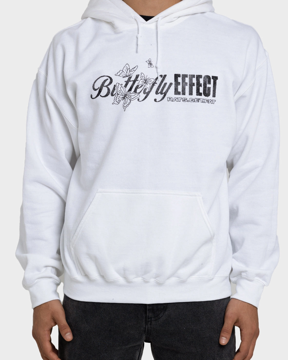 Rats Get Fat Butterfly Effect Hoodie White HeatRegulating