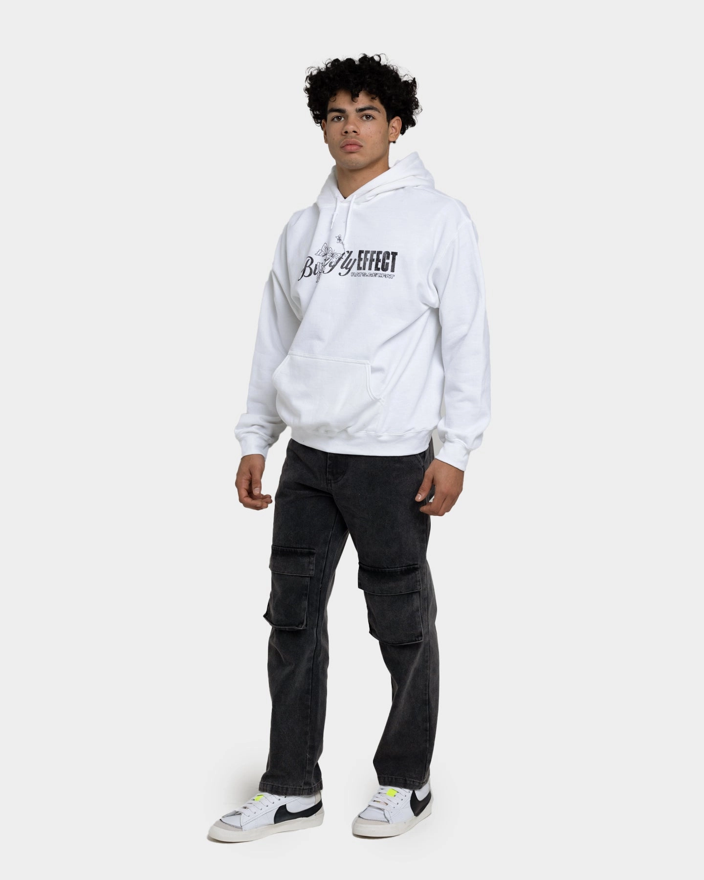 Rats Get Fat Butterfly Effect Hoodie White slim fit