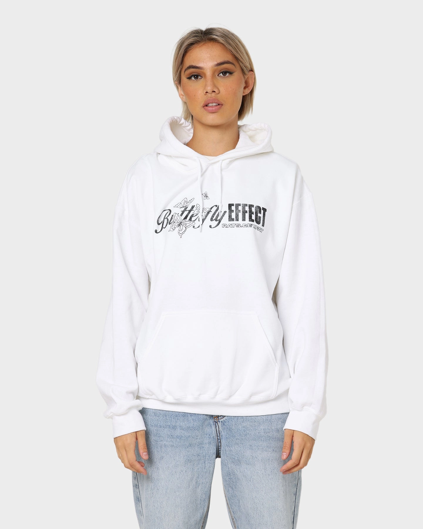 Rats Get Fat Butterfly Effect Hoodie White Concentration Viewpoint