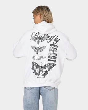 waist length Mother's Day Rats Get Fat Butterfly Effect Hoodie White