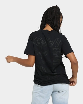 Comfy Look Rats Get Fat Butterfly Effect Vintage T-Shirt Black/Black