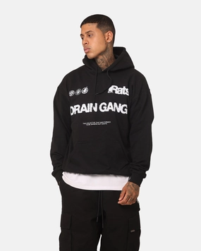 Rats Get Fat Drain Gang Hoodie Black work - from - home Smooth Zipper Action
