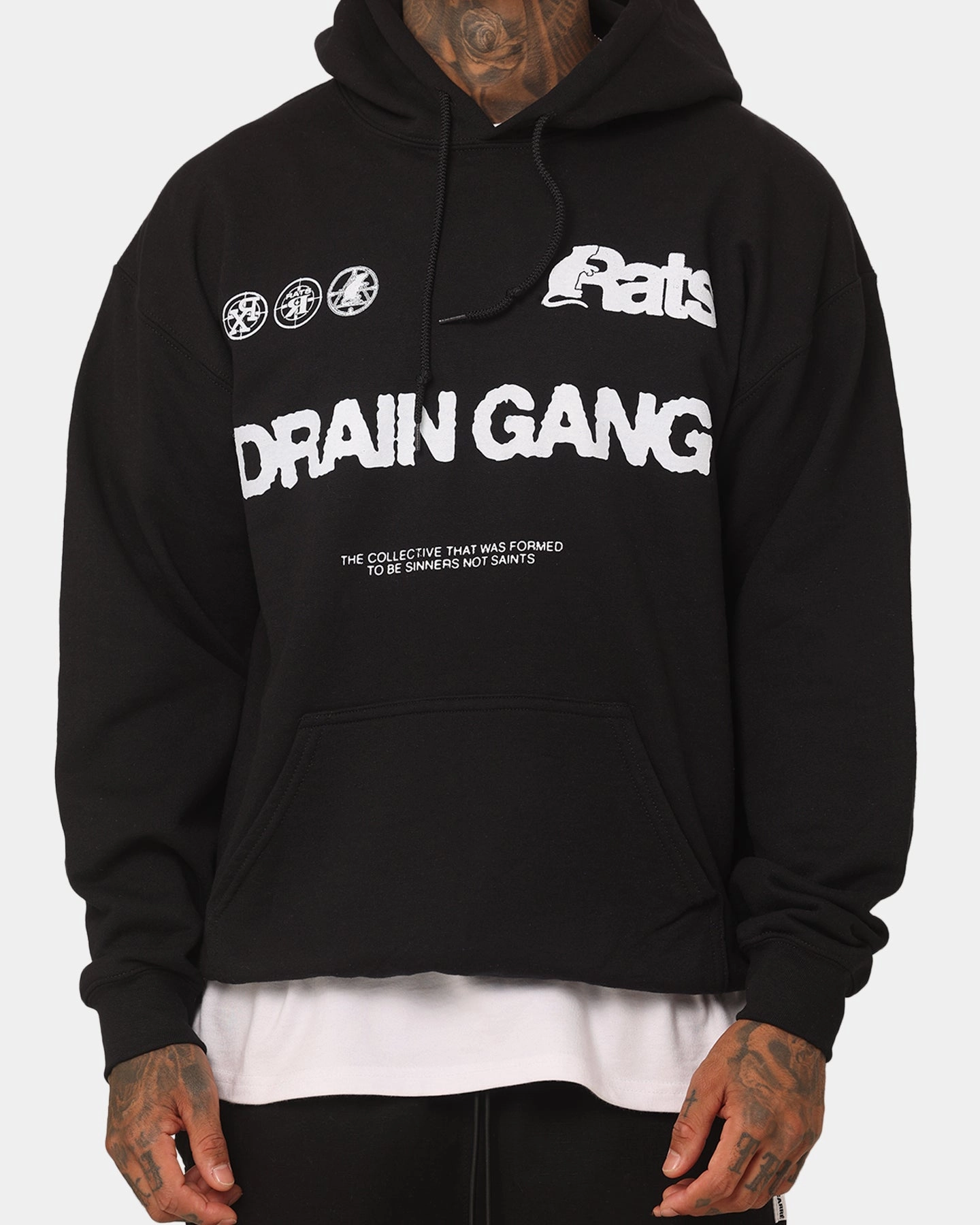 Modern Outdoor Gear Rats Get Fat Drain Gang Hoodie Black