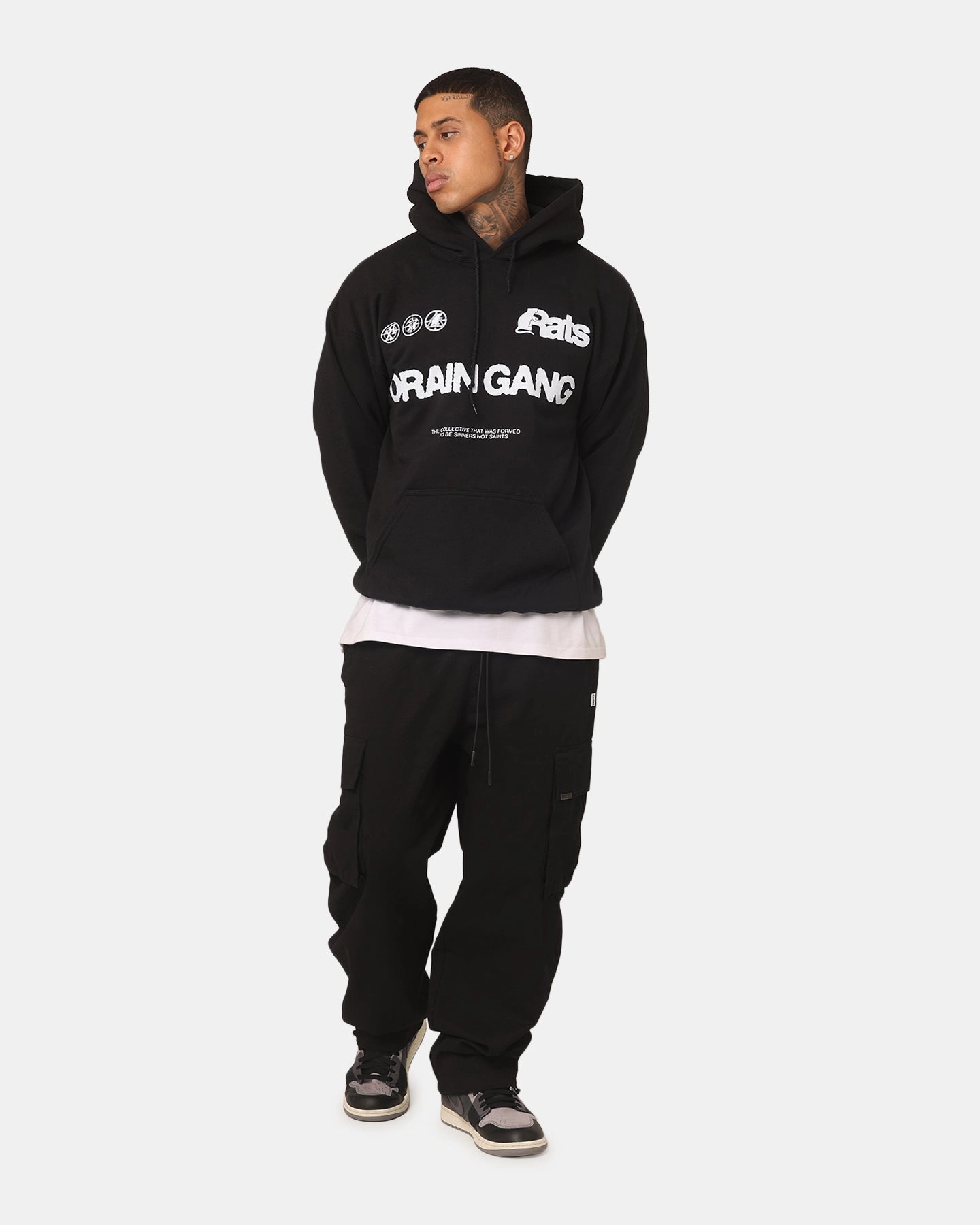 Universal Backpack Compatibility Rats Get Fat Drain Gang Hoodie Black