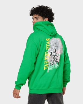 Rats Get Fat Paint Flower Hoodie Green work event