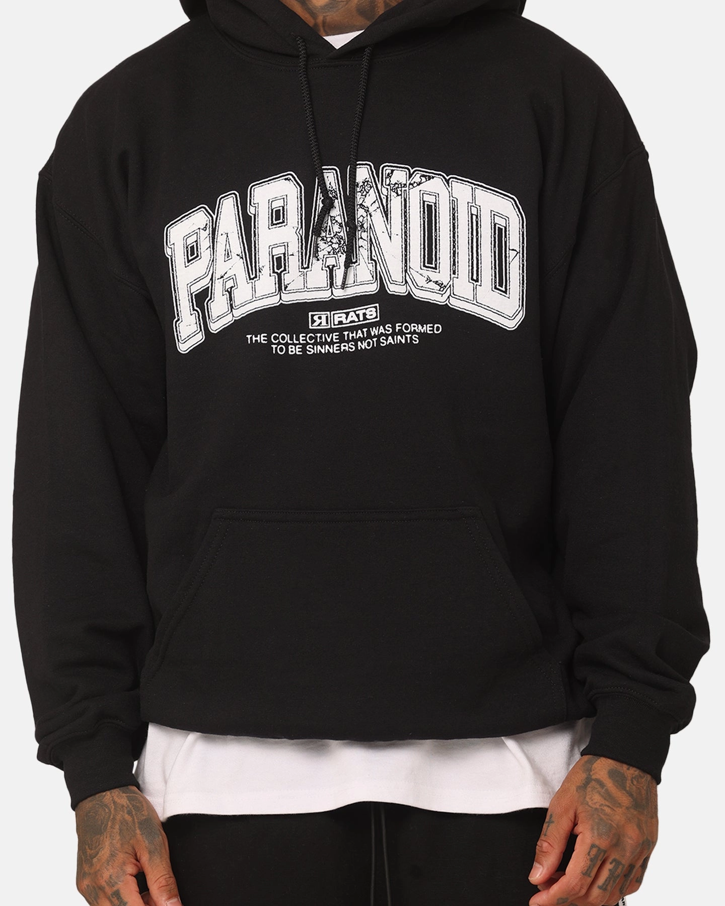 Summer Wear Rats Get Fat Paranoid Hoodie Black