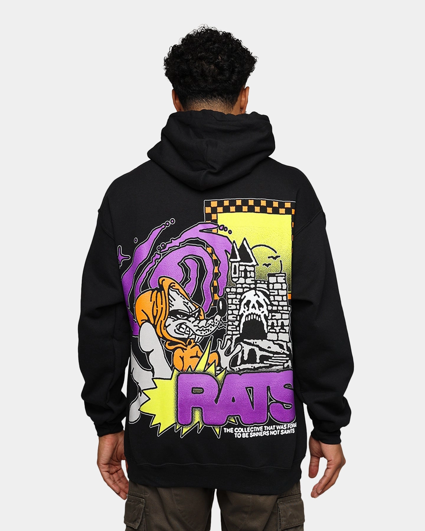 winter season Rats Get Fat Ratpack Hoodie Black
