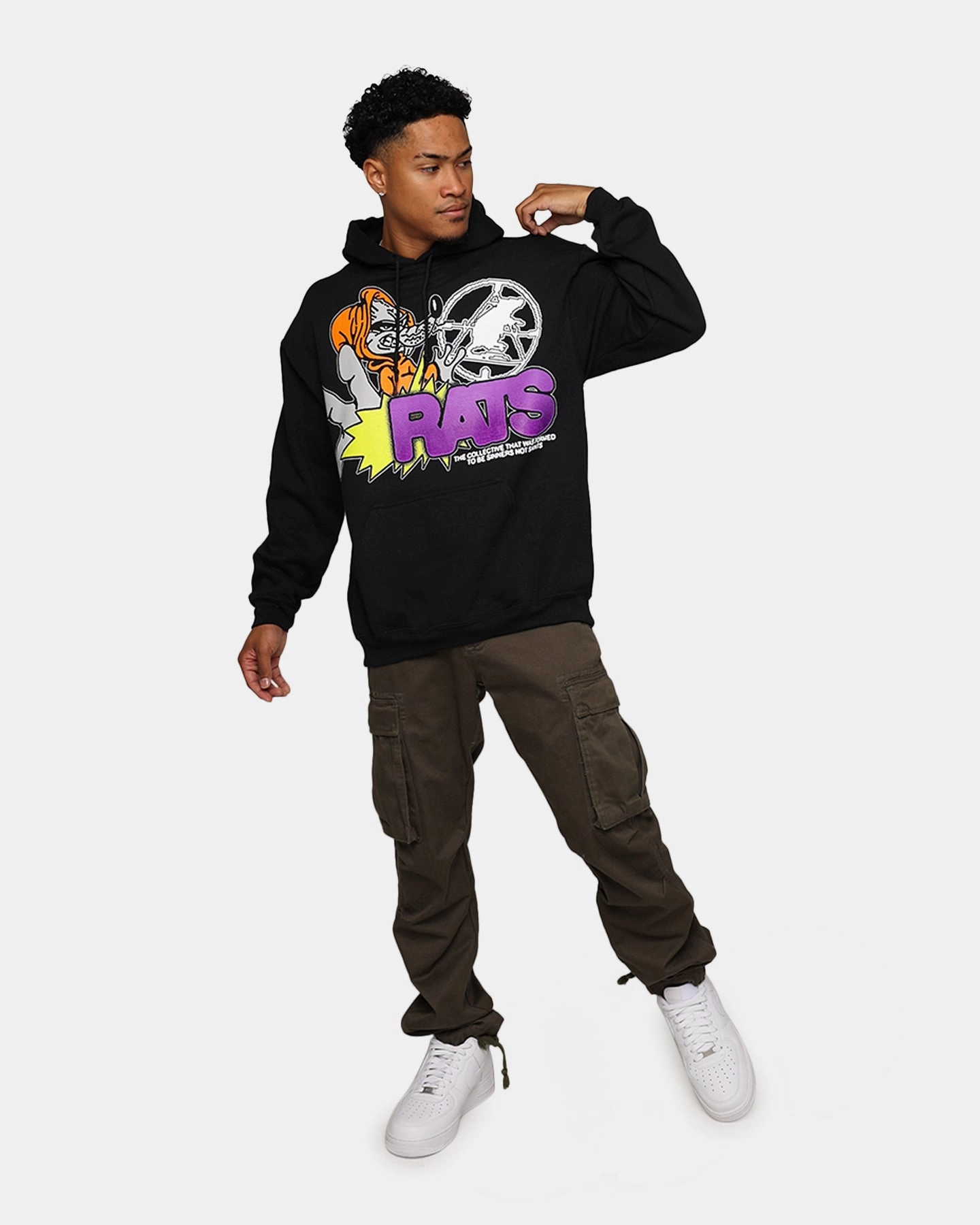 Rats Get Fat Ratpack Hoodie Black traveler