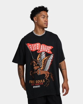 Rats Get Fat Rise Above Vintage T-Shirt Black Wash Cozy and Fashionable