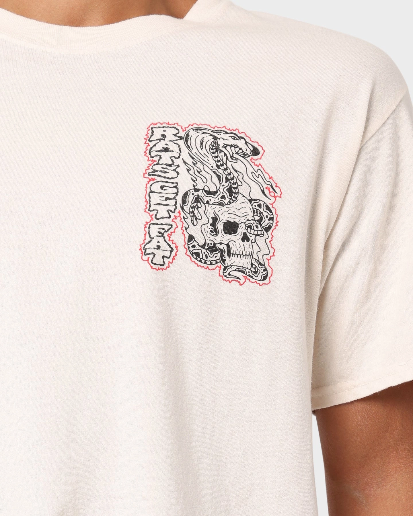 Rats Get Fat Serpent Vintage T-Shirt Off White Affordable Fashion Light and Comfortable