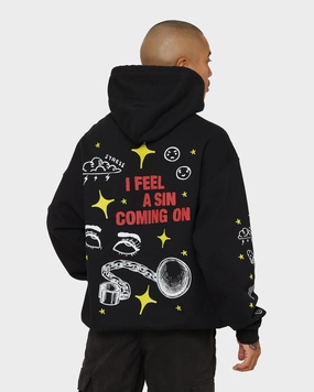 Rats Get Fat Sinners Hoodie Black Smooth Zipper Action Endorse