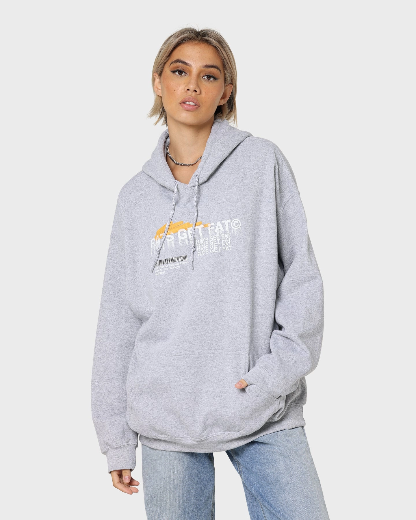 Rats Get Fat Spray Butterfly Hoodie Grey Urban Adventure Active Movement