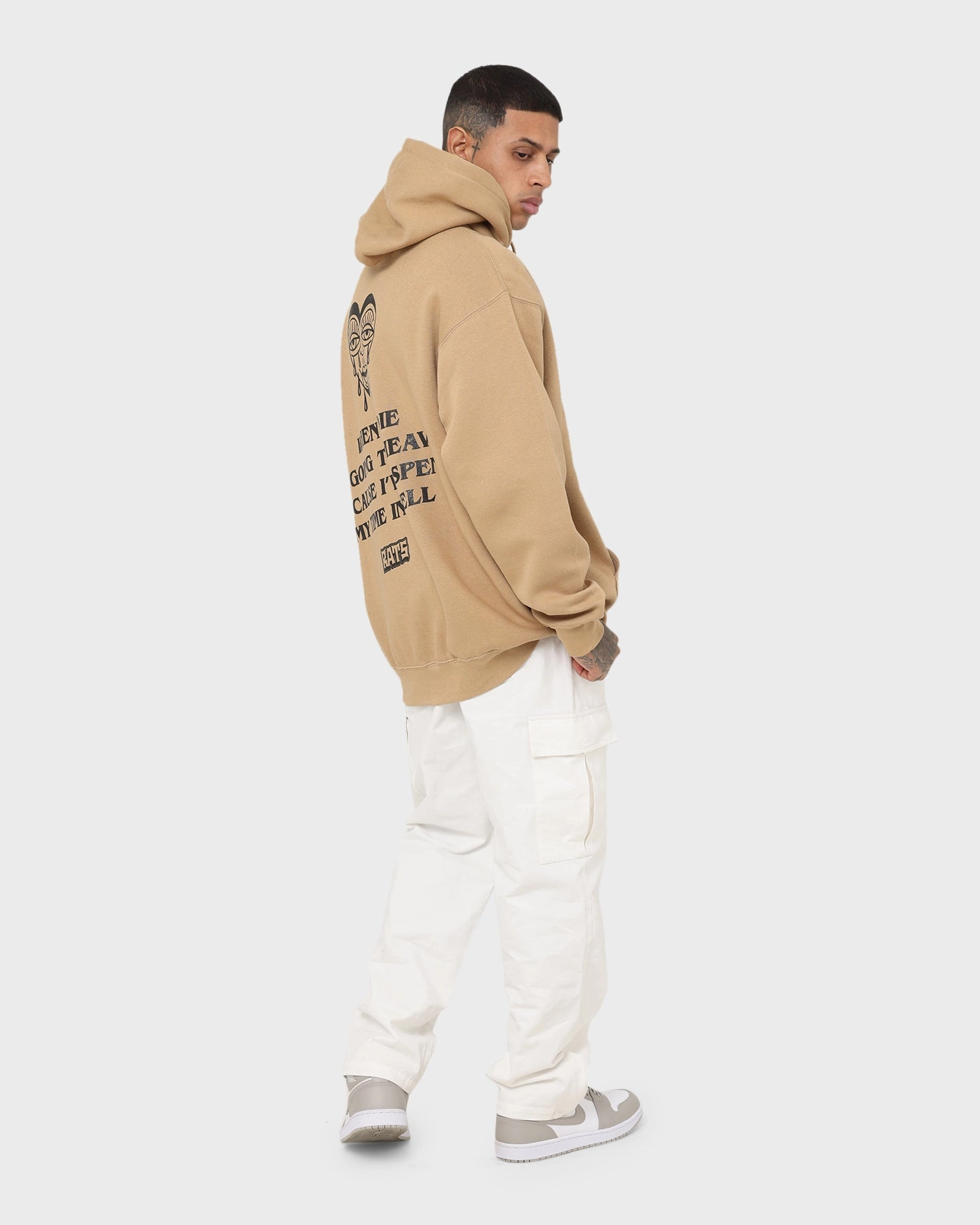 Rats Get Fat When I Die Hoodie Sand Cozy Jacket Non Bulky Silhouette