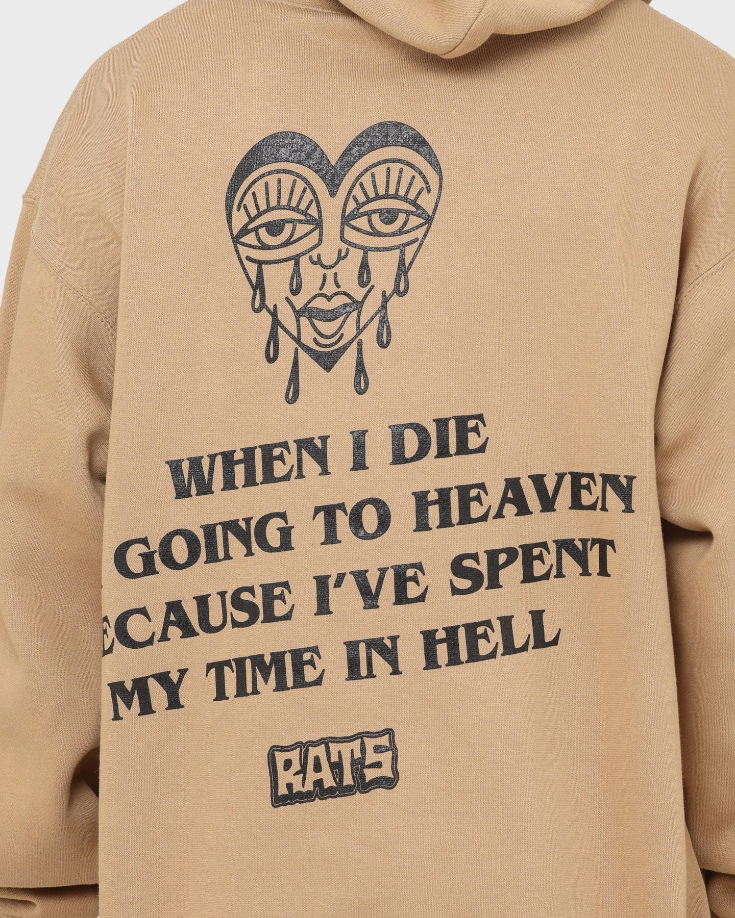 Overcome Road Trip Rats Get Fat When I Die Hoodie Sand