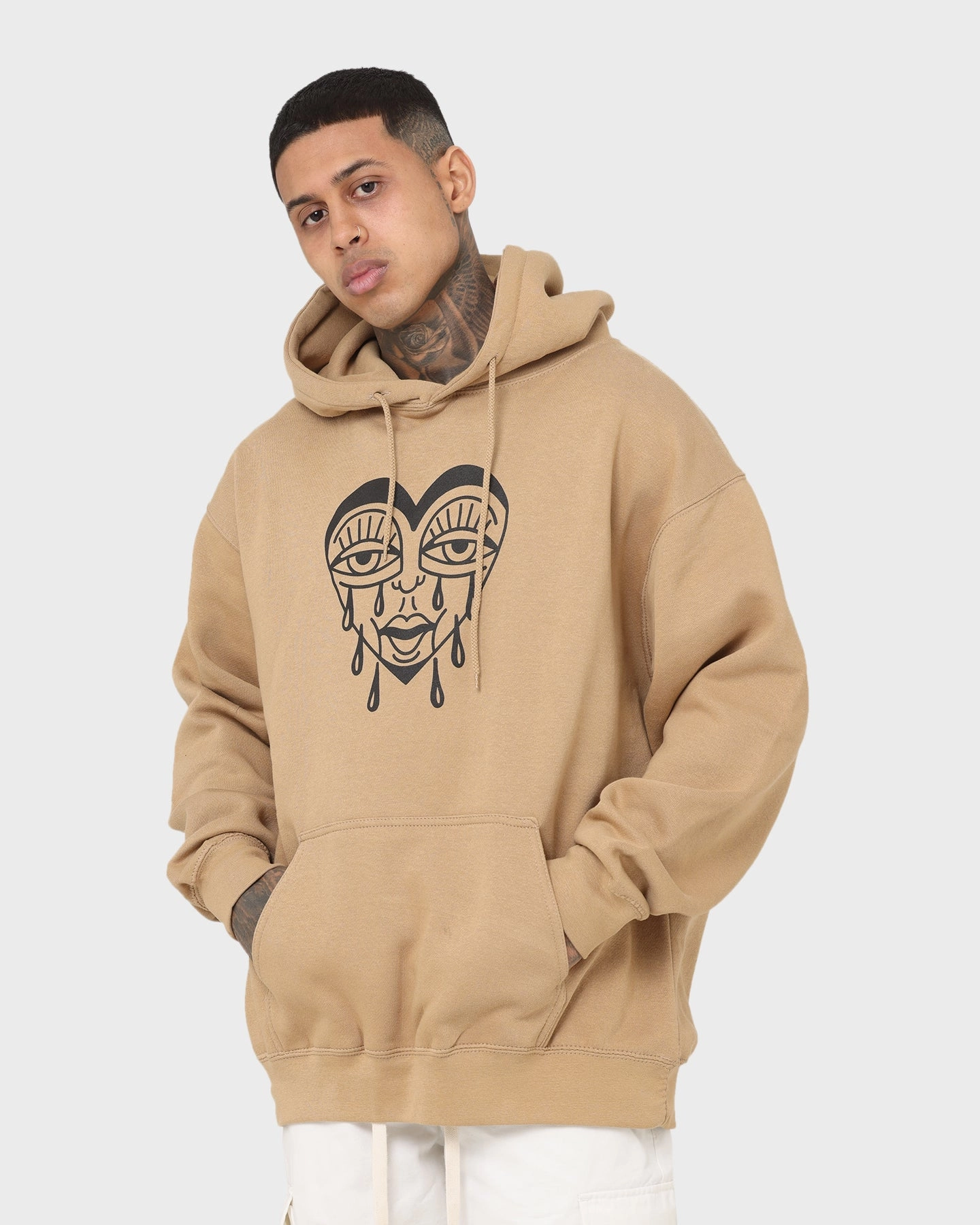SoftLining Durable Shield Rats Get Fat When I Die Hoodie Sand