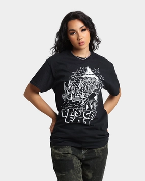 Printed Logo Affordable Fashion Rats Get Fat Wild Wizard T-Shirt Black