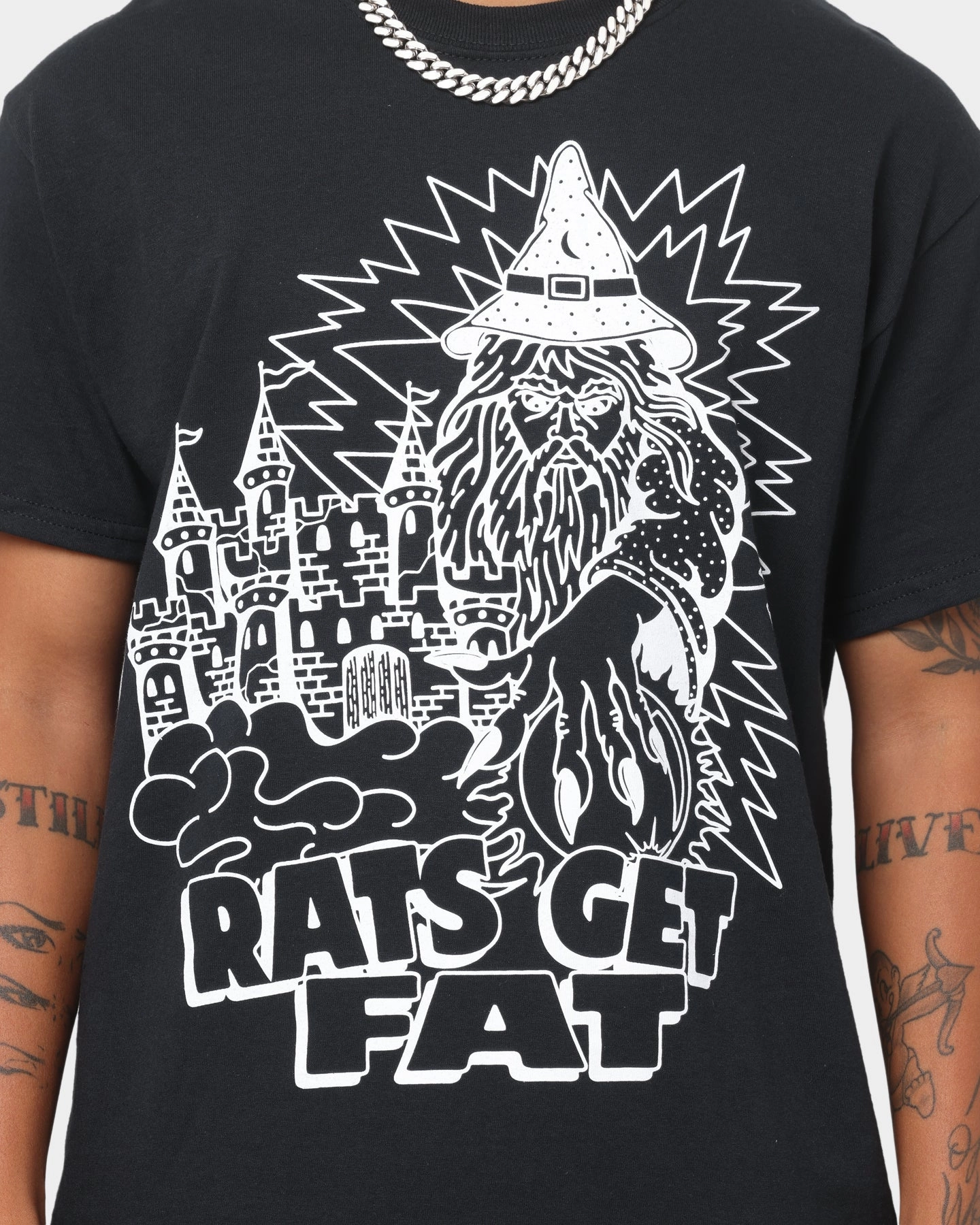 athletic style Rats Get Fat Wild Wizard T-Shirt Black