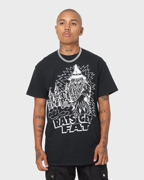 Rats Get Fat Wild Wizard T-Shirt Black Elderly Comfort Fit for Any Season