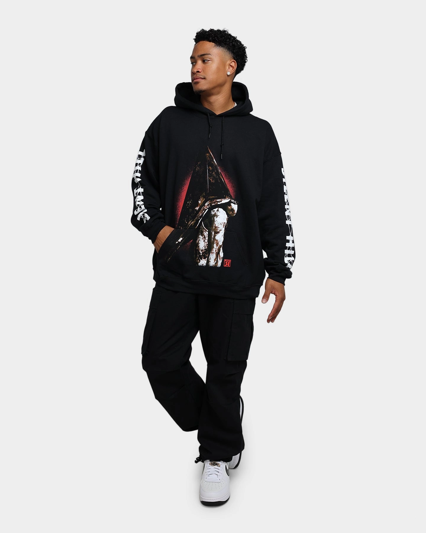 Rats Get Fat X Silent Hill Pyramid Head Hoodie Black Soft Shell
