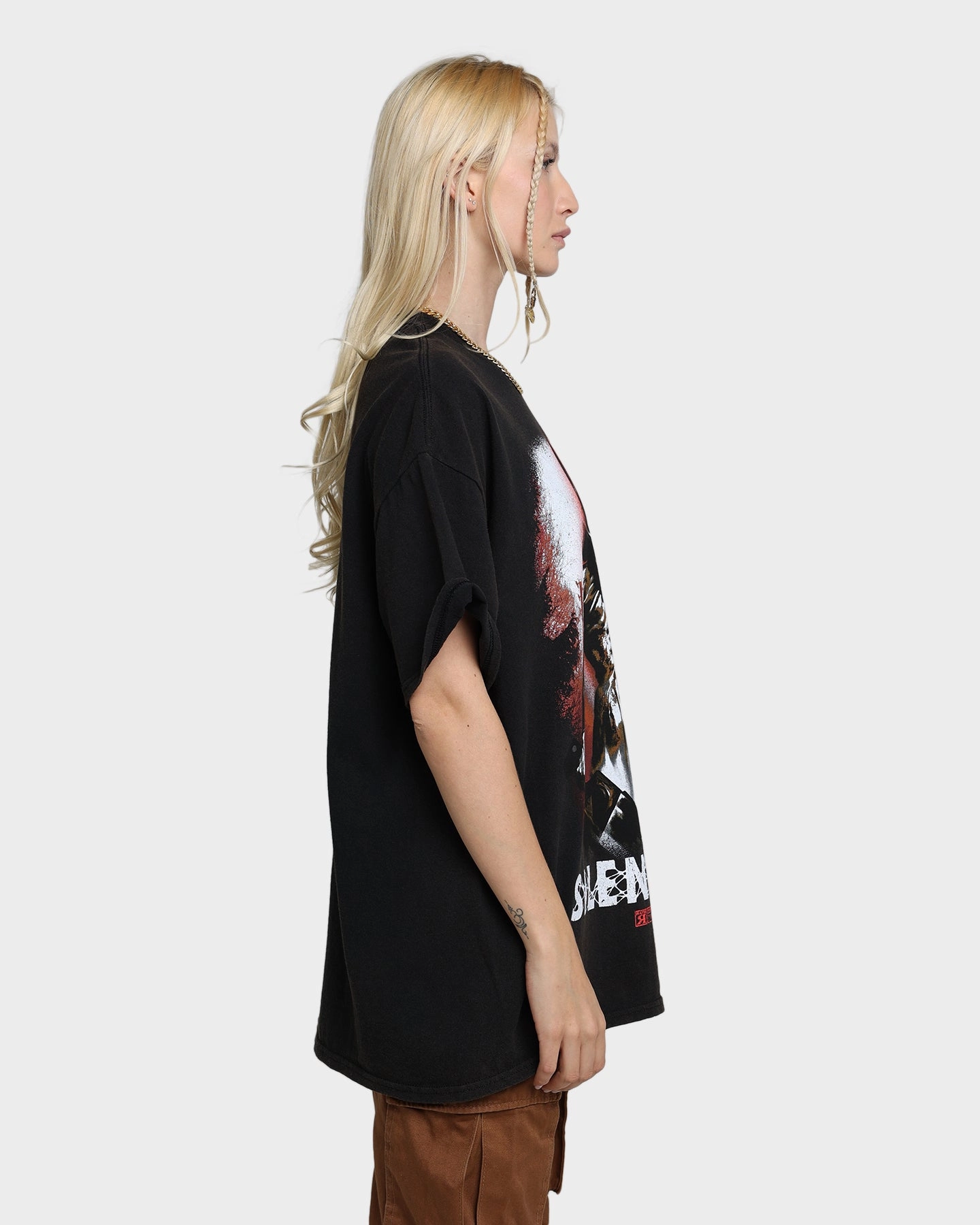 Rats Get Fat X Silent Hill Pyramid Head Vintage T-Shirt Black Wash Cozy Layers Plus size confidence
