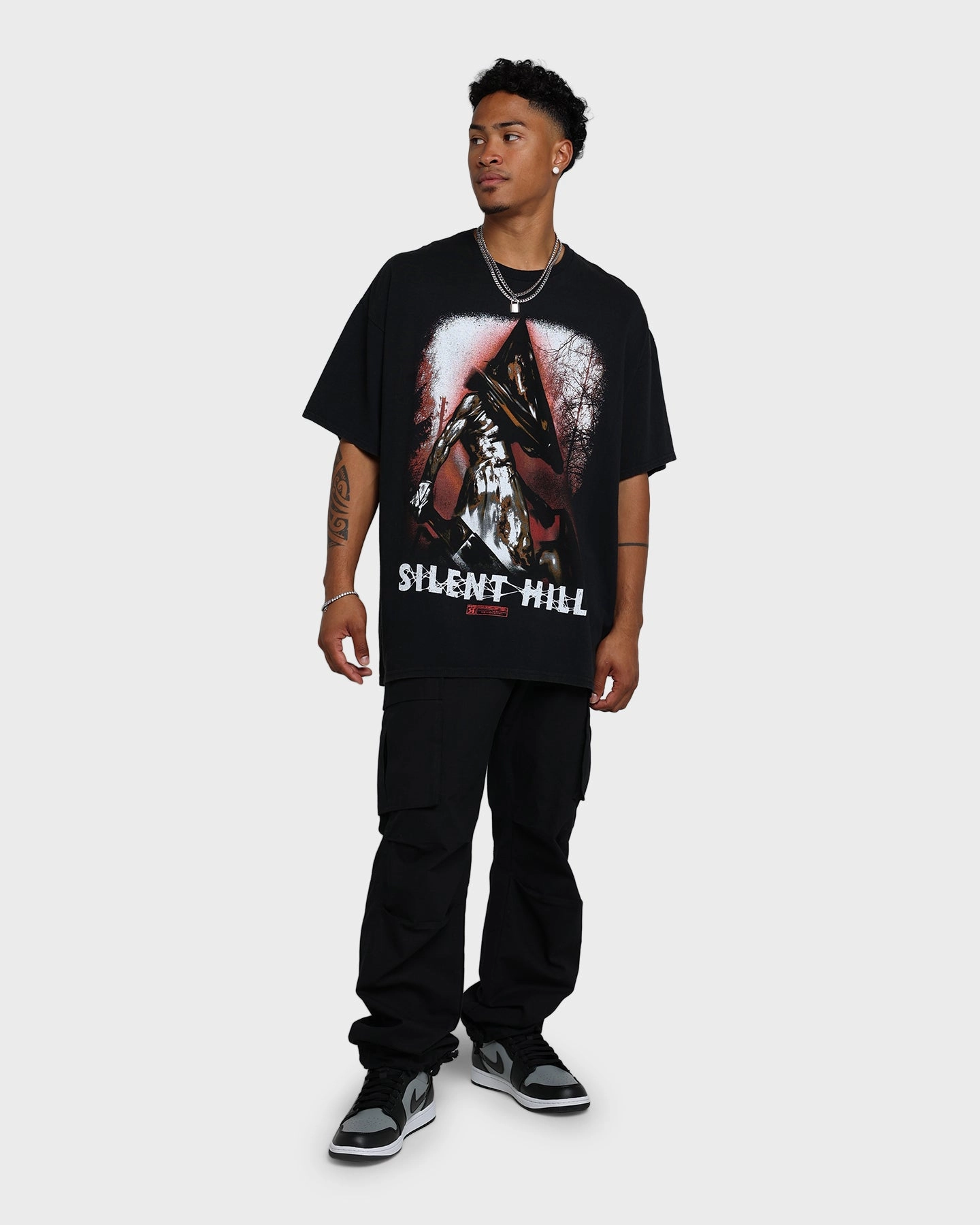 Rats Get Fat X Silent Hill Pyramid Head Vintage T-Shirt Black Wash Light and Soft Non Irritating Tags