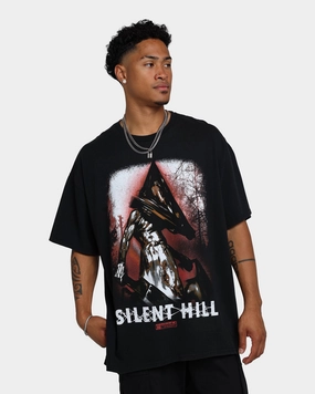Timeless Fashion Rats Get Fat X Silent Hill Pyramid Head Vintage T-Shirt Black Wash