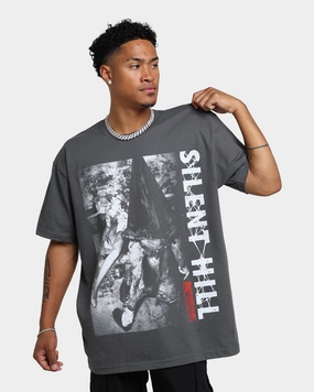 Pocket Design Rats Get Fat X Silent Hill  Silent Hill T-Shirt Charcoal
