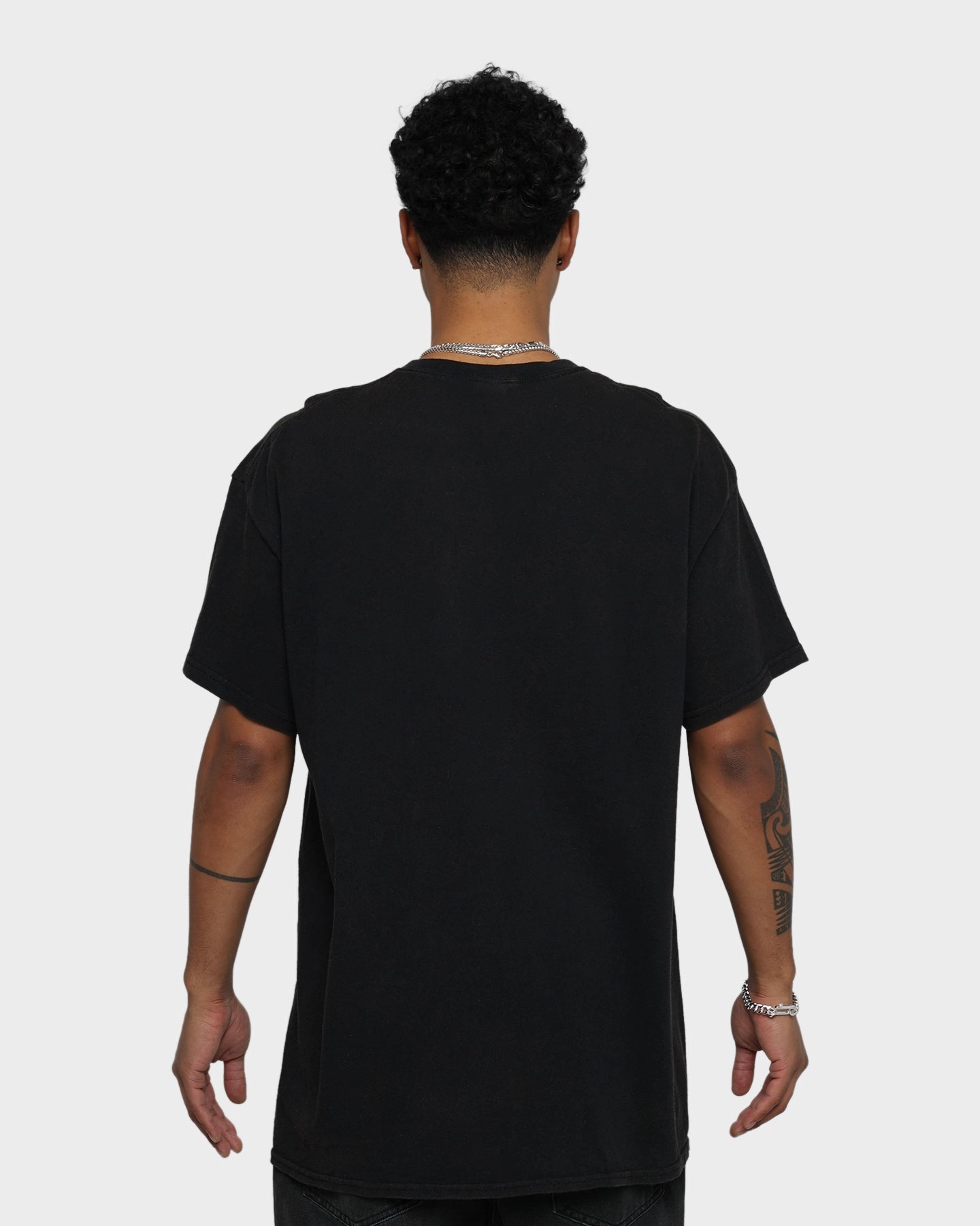 Everyday Fashion Circular Knit Construction UFC By Goat Crew Leon Edwards Vintage T-Shirt Black Wash