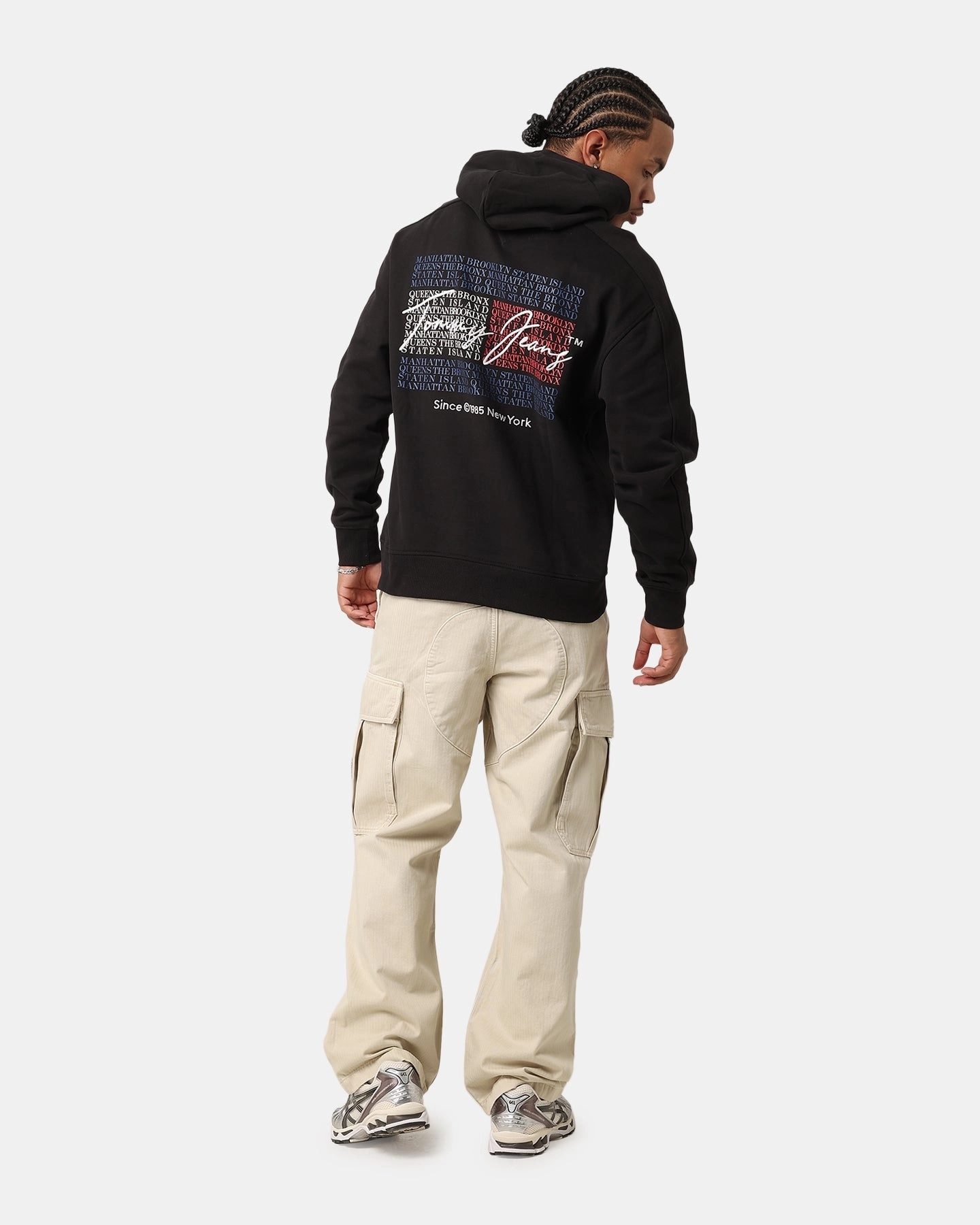 Tommy Jeans TJM Relax Washed DNA Hoodie Black Surf hat
